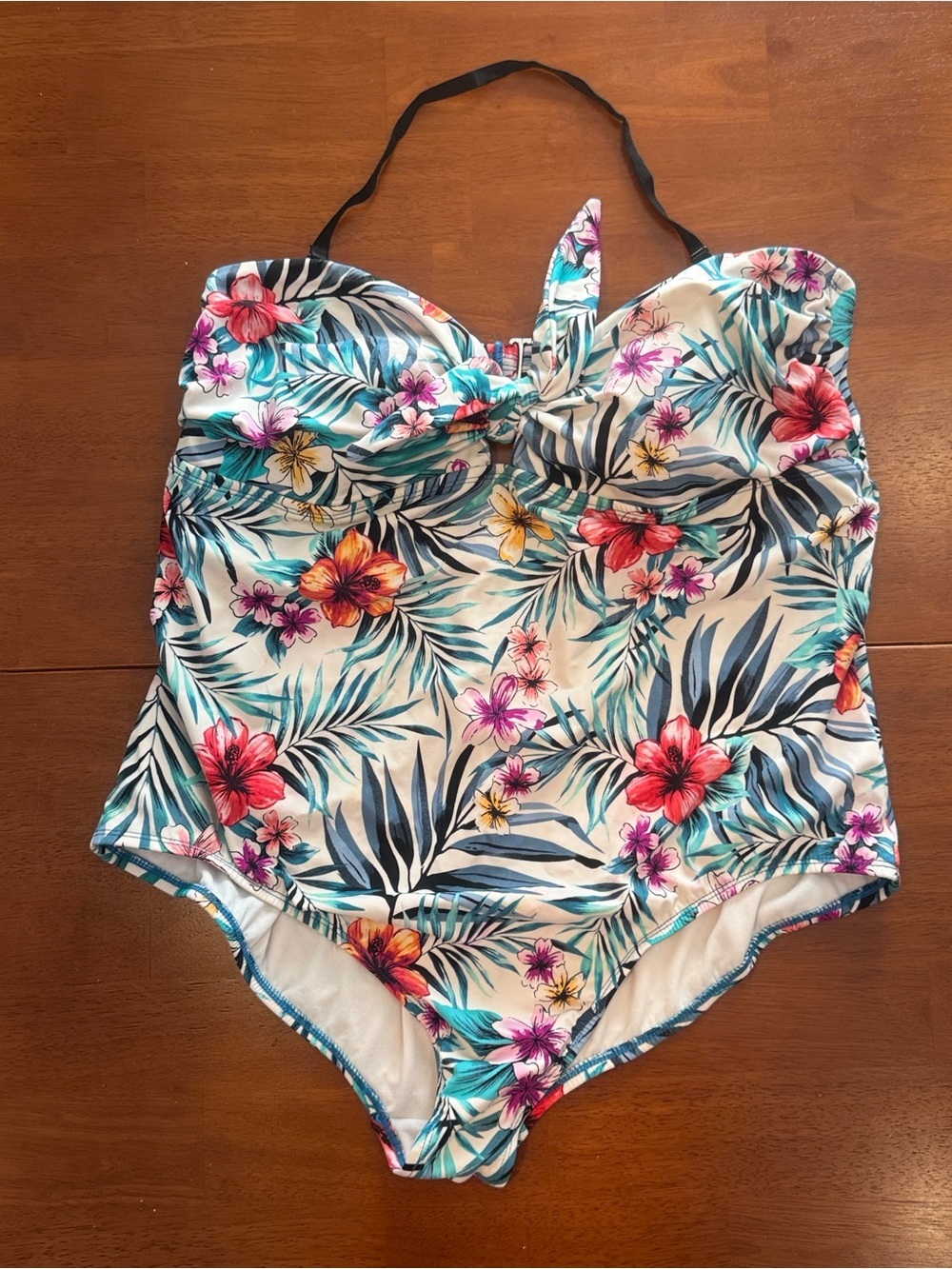 Tropical Floral One-Piece Swimsuit Size 2X